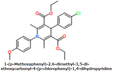 CAS#1-(p-Methoxyphenyl)-2,6-dimethyl-3,5-di-ethoxycarbonyl-4-(p-chlorophenyl)-1,4-dihydropyridine