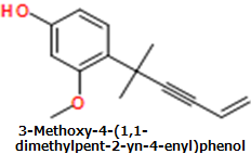CAS#3-Methoxy-4-(1,1-dimethylpent-2-yn-4-enyl)phenol