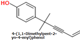 CAS#4-(1,1-Dimethylpent-2-yn-4-enyl)phenol