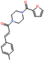 (E)-3-(4-Fluorophenyl)-1-(4-(furan-2-carbonyl)piperazin-1-yl)prop-2-en-1-one