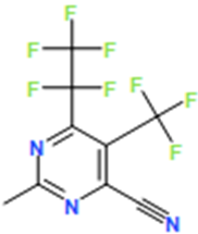 2-Methyl-6-pentafluoroethyl-5-trifluoromethylpyrimidine-4-carbonitrile