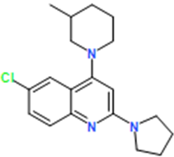 6-Chloro-4-(3-methylpiperidin-1-yl)-2-(pyrrolidin-1-yl)quinoline
