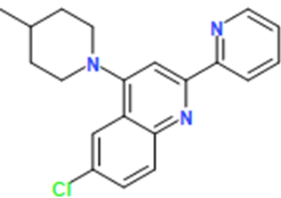 6-Chloro-4-(4-methylpiperidin-1-yl)-2-(pyridin-2-yl)quinoline