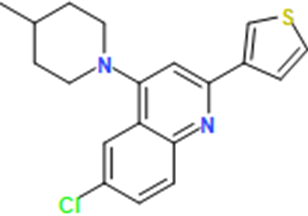 6-Chloro-4-(4-methylpiperidin-1-yl)-2-(thiophen-3-yl)quinoline