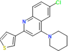 6-Chloro-4-(piperidin-1-yl)-2-(thiophen-3-yl)quinoline