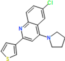 6-Chloro-4-(pyrrolidin-1-yl)-2-(thiophen-3-yl)quinoline