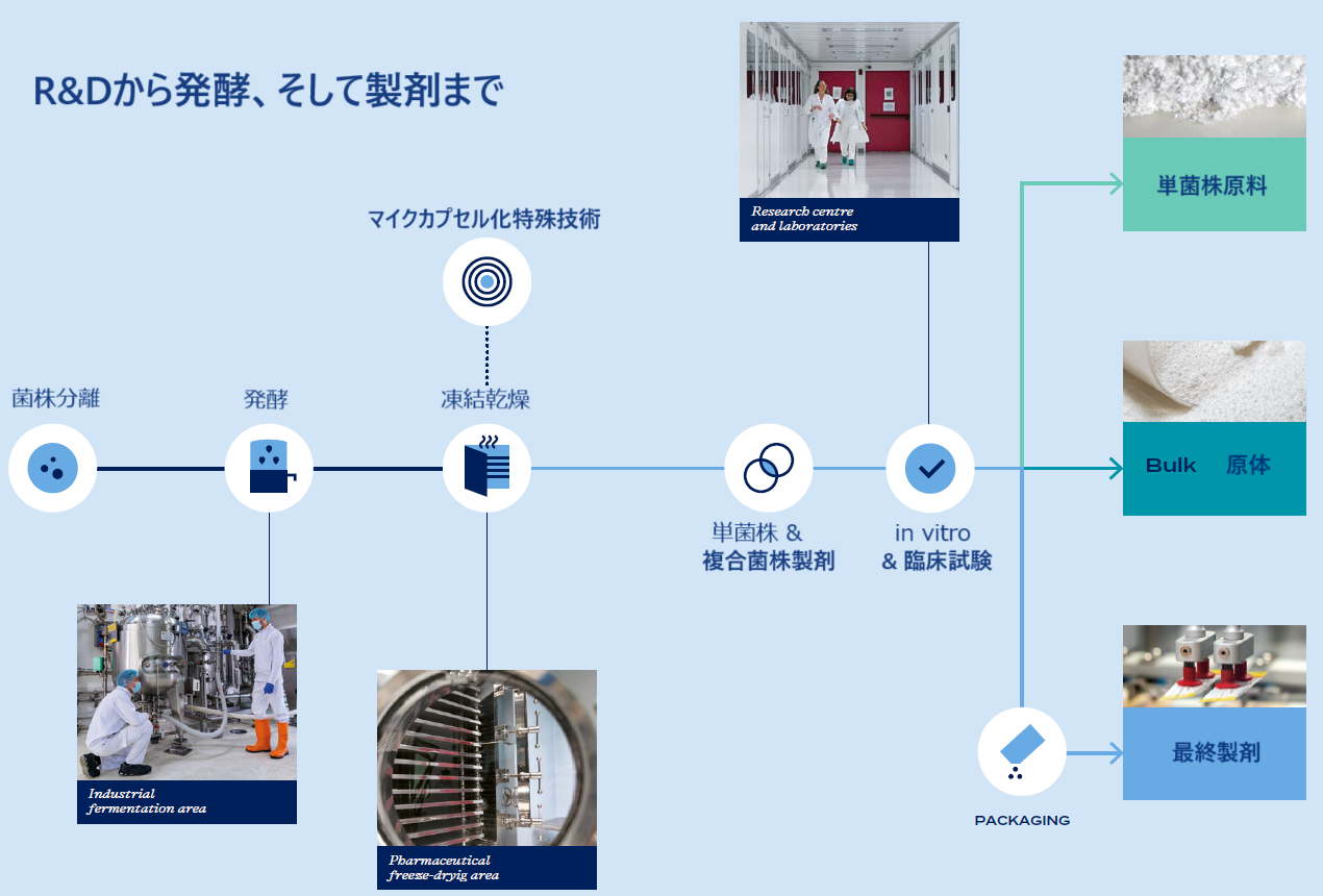 Probiotical R&Dから製剤まで