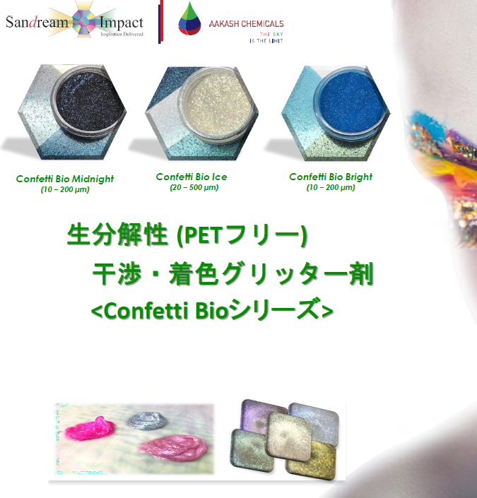 Confetti Bio Series 生分解性干渉・着色グリッター